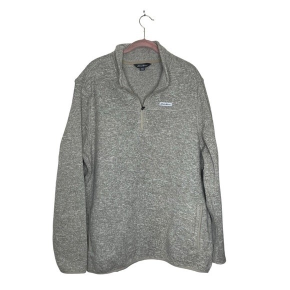 Eddie Bauer Other - EDDIE BAUER 1/4 Zip Knit Fleece Beige Pullover Mock Neck Size XXL